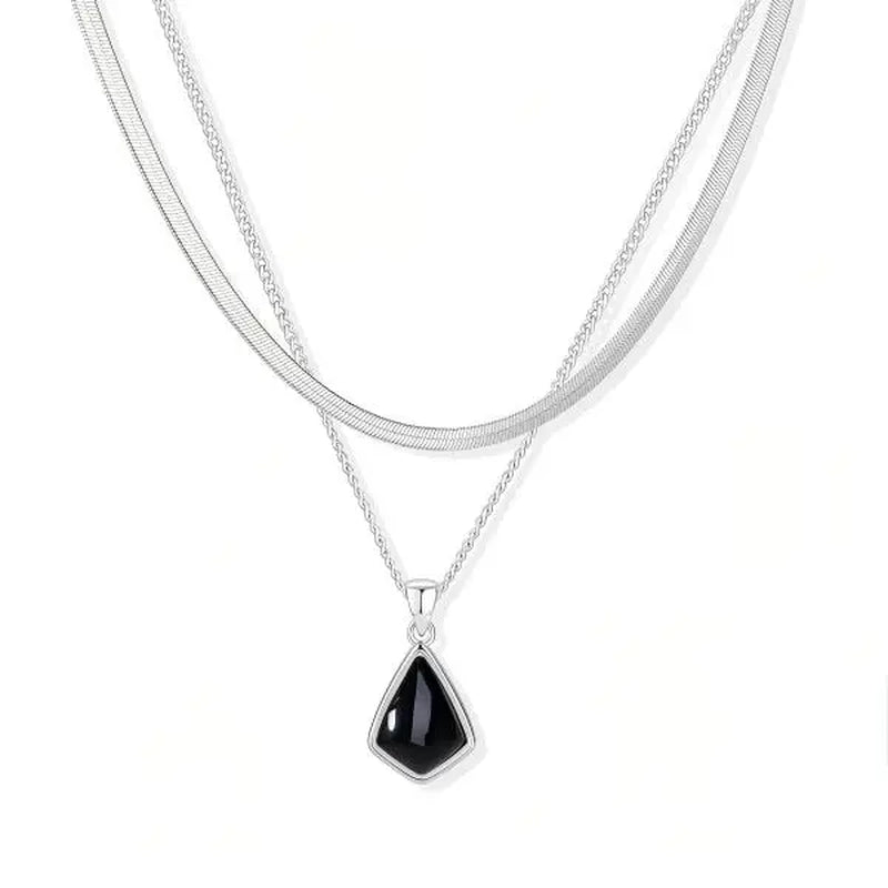 Milan Chiva Women'S 14K Gold Necklace - Dainty Cubic Zirconia Fashion Pendant Chain Jewelry for Wedding, Girl, Birthday, Adults