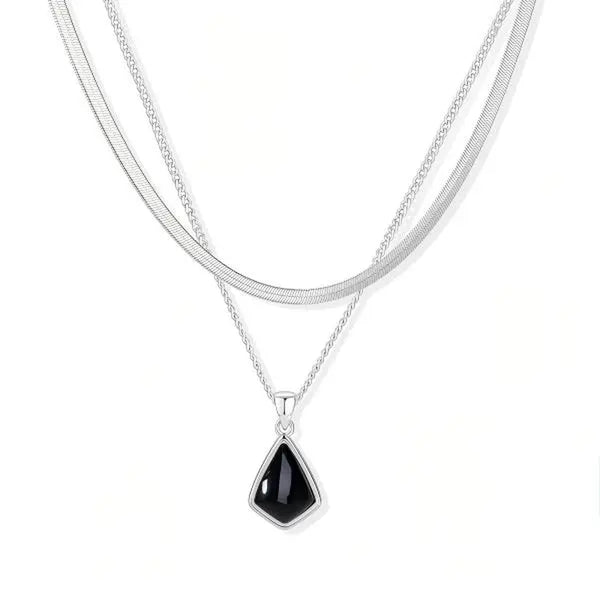 Milan Chiva Women'S 14K Gold Necklace - Dainty Cubic Zirconia Fashion Pendant Chain Jewelry for Wedding, Girl, Birthday, Adults