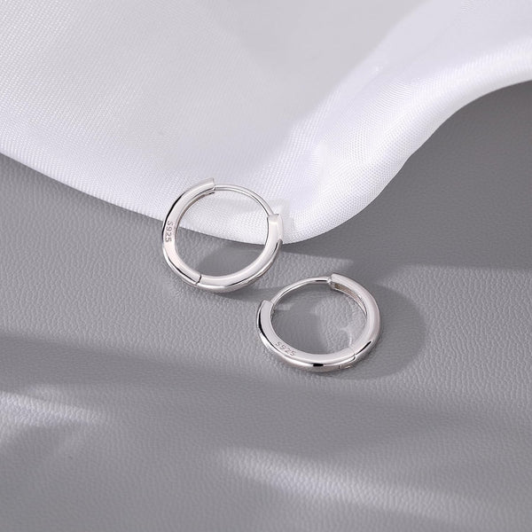 925 Sterling Silver Small round Hoop Earrings for Women Teen Girls Huggie Hoop Earrings Minimalist Hoop Earrings