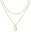 14K Gold Plated Layering Necklaces for Women, Cute Motif Pendants