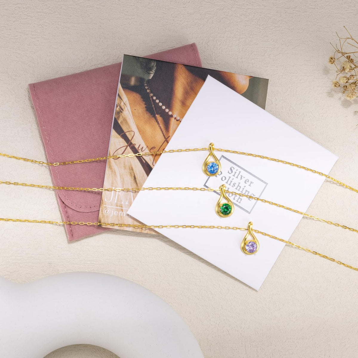 Birthstone Necklaces for Women Sterling Silver Dainty Infinity Necklace Diamond Pendant Necklaces Trendy Gold Jewelry