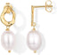 14K Gold Plated Pearl Earrings for Women, Statement Bridal Earrings