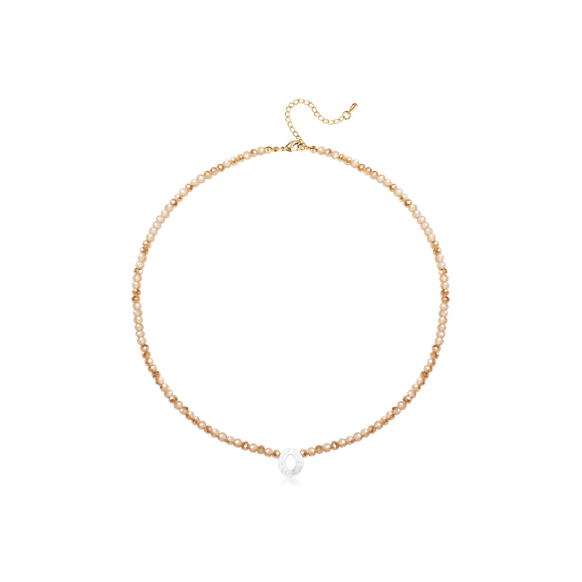 Pendant Necklaces for Women Initial Choker Necklace Beaded Shell Letter Bracelet Trendy Tiny A-Z Simple Jewelry