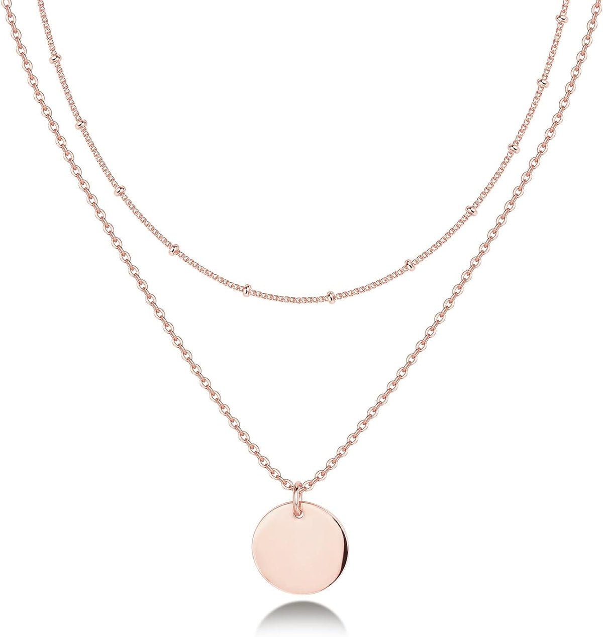 14K Gold Plated Layering Necklaces for Women, Cute Motif Pendants