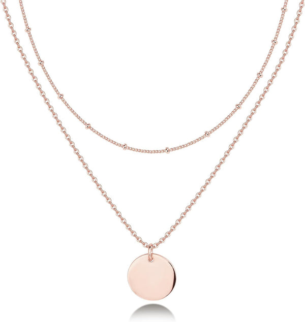 14K Gold Plated Layering Necklaces for Women, Cute Motif Pendants