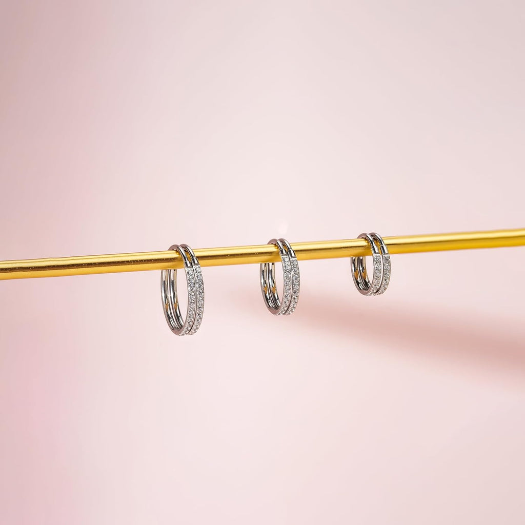 G23 Titanium Slim Huggie Hoop Earrings, Hypoallergenic
