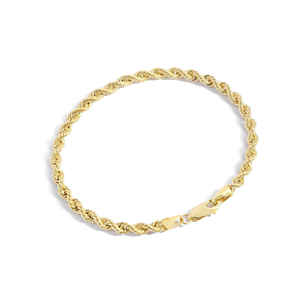 Gold Filled Chain Bracelet Collection - 14K Solid Yellow Gold Filled Rope Chain Bracelets (2.7Mm-3.8Mm) for Women and Men with Different Sizes (2.7Mm, 3.8Mm)