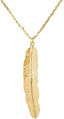 Vintage Simple Feather Pendant Necklaces Women Long Necklace Colar Jewelry Gifts