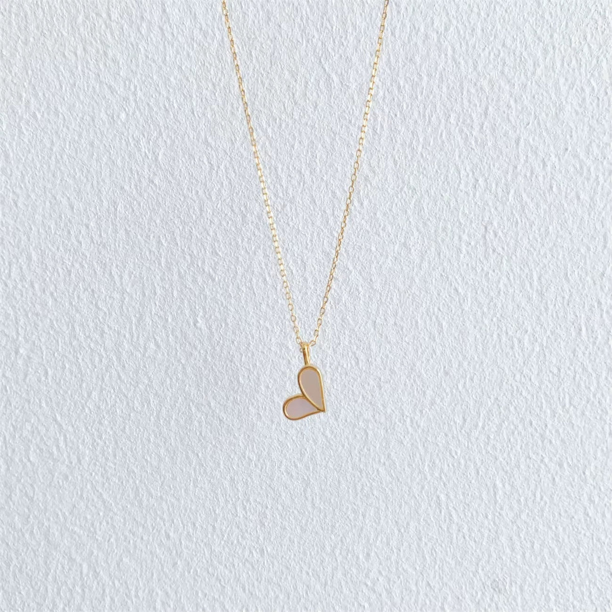 925 Sterling Silver Heart Shell Necklace – 18K Gold-Plated Chain for Women - KARMARKA