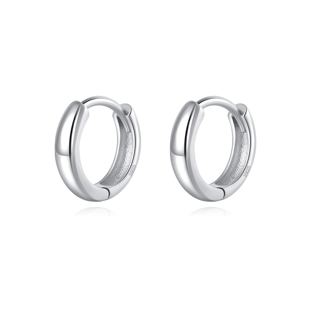 925 Sterling Silver Small Hoop Earrings – Minimalist Huggie Hoops for Women - KARMARKA