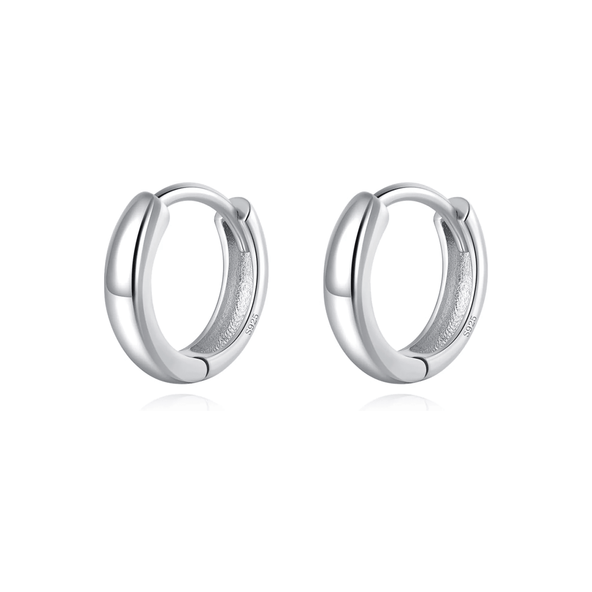 925 Sterling Silver Small Hoop Earrings – Minimalist Huggie Hoops for Women - KARMARKA