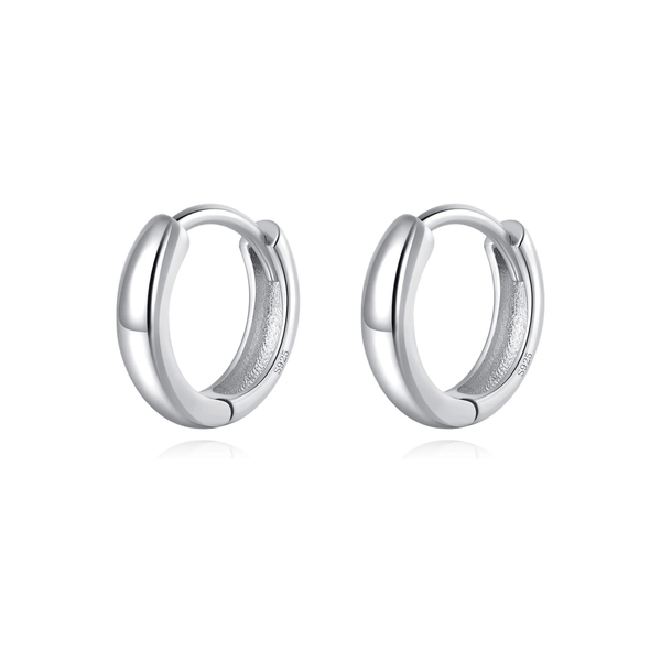 925 Sterling Silver Small Hoop Earrings – Minimalist Huggie Hoops for Women - KARMARKA