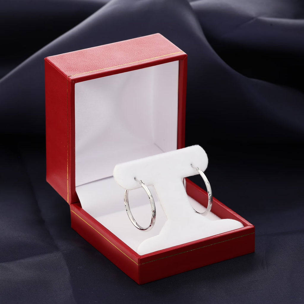 14K Solid Gold Hoops, Fancy Hand Engraved Hoop Earrings by TILO Jewelry, 2Mm Thin, Designed in New York City, by TILO Jewelry