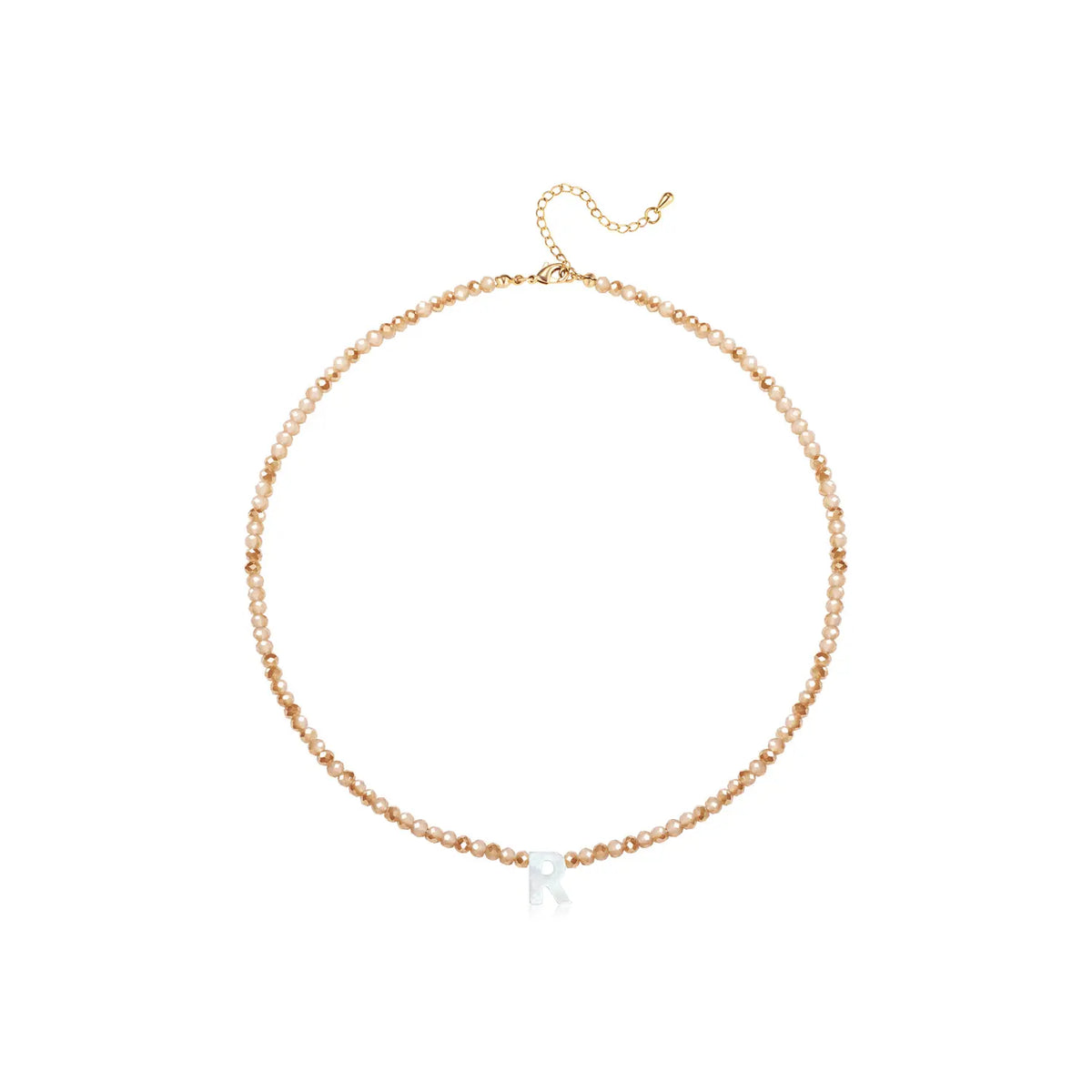 Pendant Necklaces for Women Initial Choker Necklace Beaded Shell Letter Bracelet Trendy Tiny A-Z Simple Jewelry