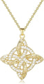 Pendant Necklace for Women Celtic Knot Necklaces 18K Gold Plate Witches Knot Necklace