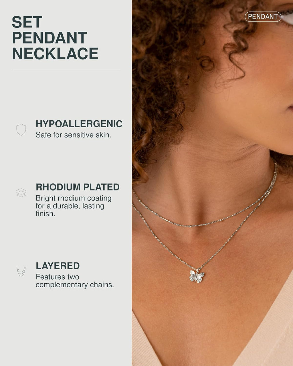 14K Gold Plated Layering Necklaces for Women, Cute Motif Pendants