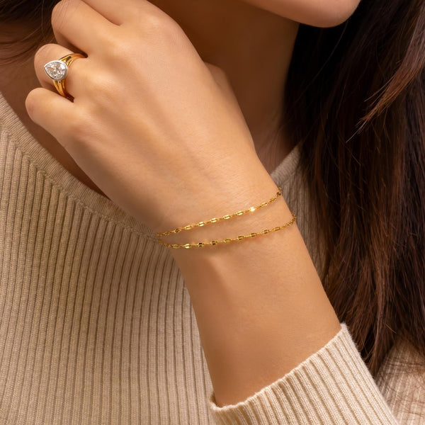 14K Gold Bracelets for Women Gold Chain Bracelets for Women