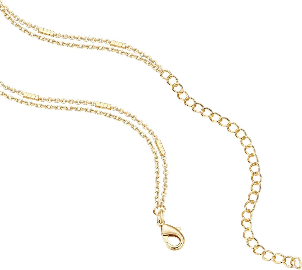 Gold Layered Necklaces for Women, 14K Plated Dainty Pendant Stack