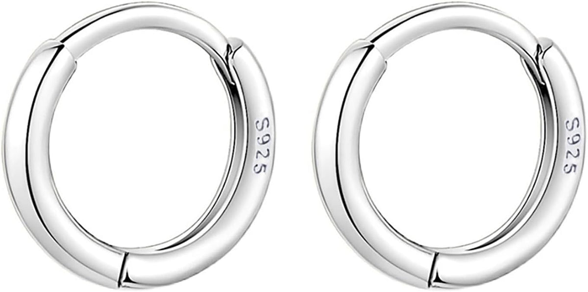 925 Sterling Silver Small round Hoop Earrings for Women Teen Girls Huggie Hoop Earrings Minimalist Hoop Earrings