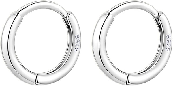 925 Sterling Silver Small round Hoop Earrings for Women Teen Girls Huggie Hoop Earrings Minimalist Hoop Earrings