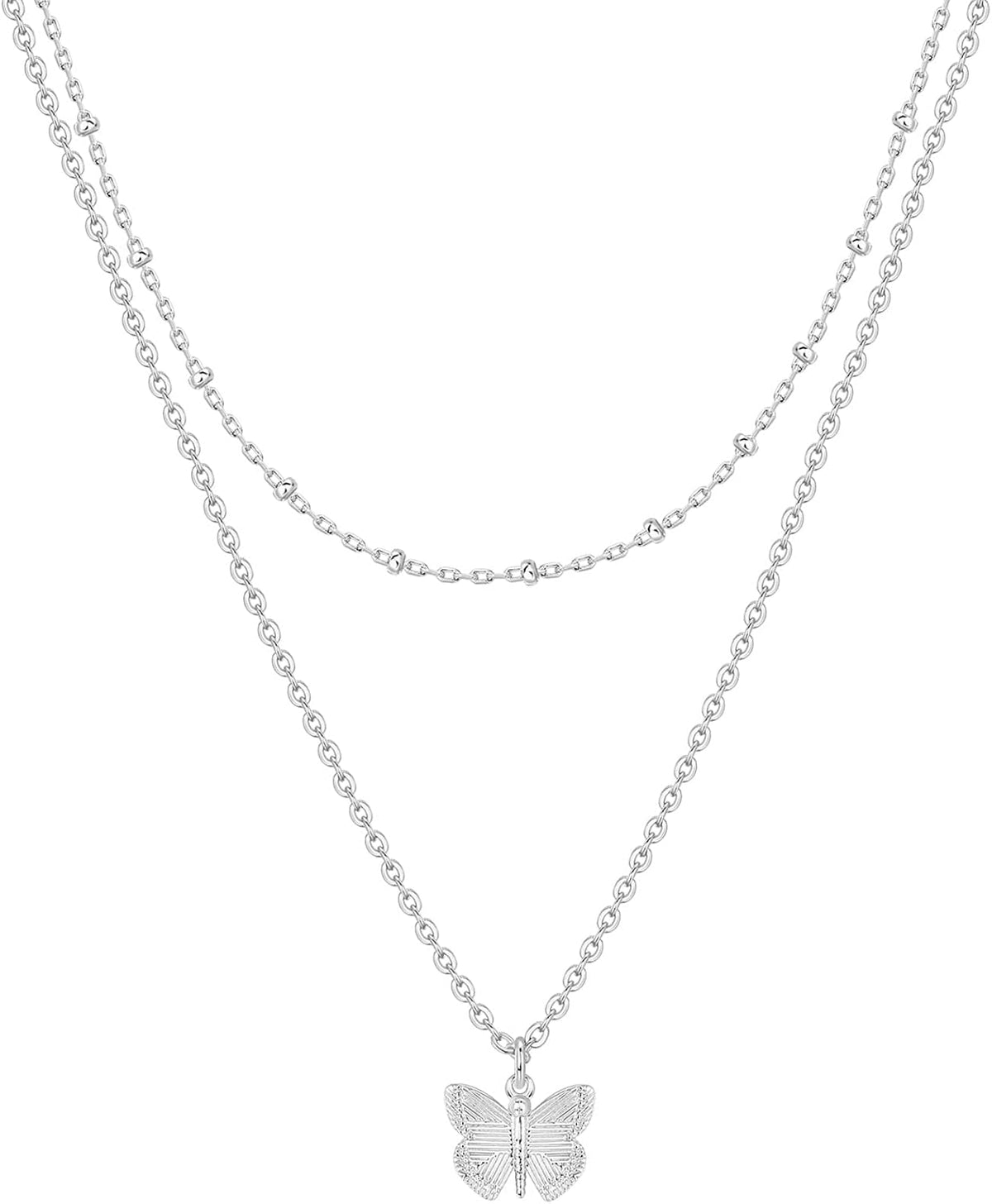 14K Gold Plated Layering Necklaces for Women, Cute Motif Pendants