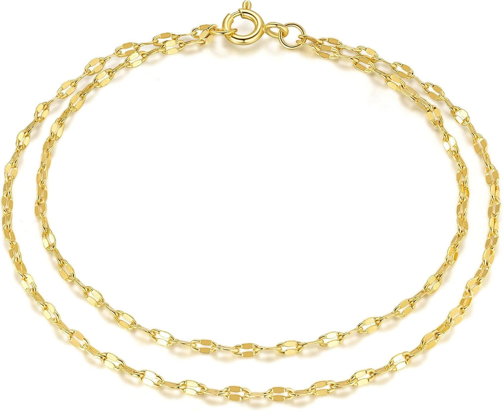 14K Gold Bracelets for Women Gold Chain Bracelets for Women