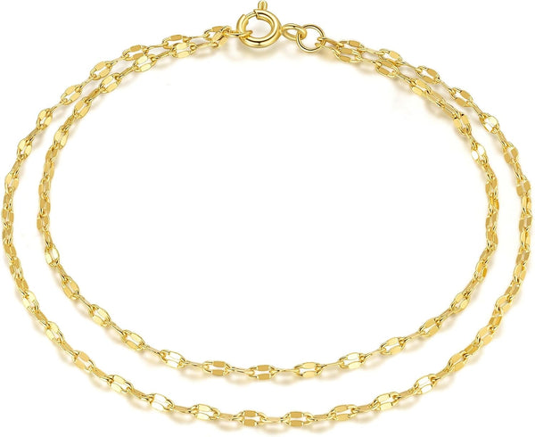 14K Gold Bracelets for Women Gold Chain Bracelets for Women
