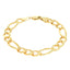 14K Real Yellow Gold Solid Figaro Link 8Mm Thick Chain Bracelet (7"-9") Italian Jewelry for Men