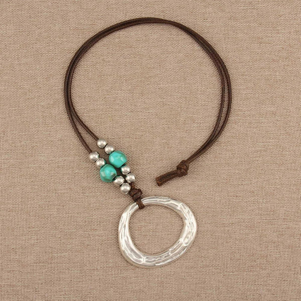 Boho Necklaces for Women Chunky Circle Necklace Bohemian Necklaces
