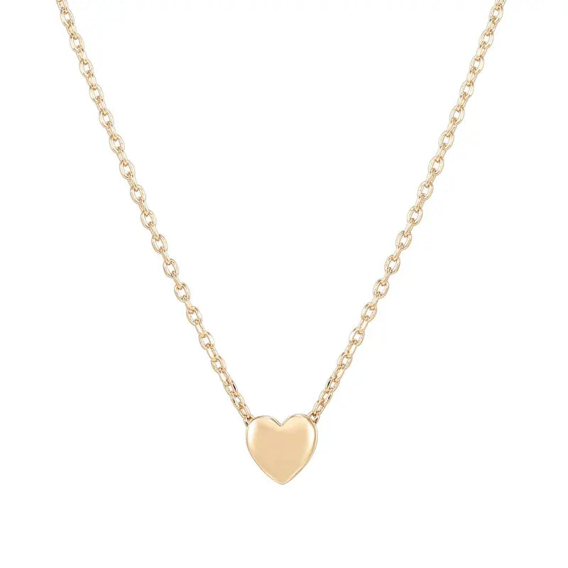 PAVOI 14K Gold Plated Cubic Zirconia Heart Necklace - Cute Dainty Love Pendant Necklaces for Women