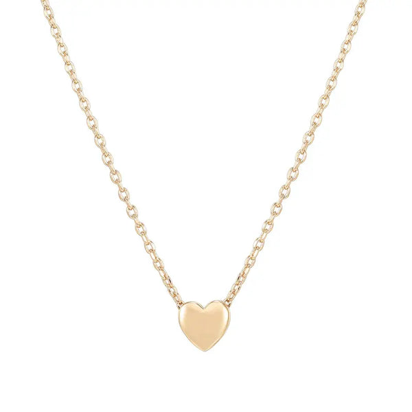 PAVOI 14K Gold Plated Cubic Zirconia Heart Necklace - Cute Dainty Love Pendant Necklaces for Women