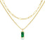 2 PCS 14K Gold Pendant Necklaces for Women, Birthstone