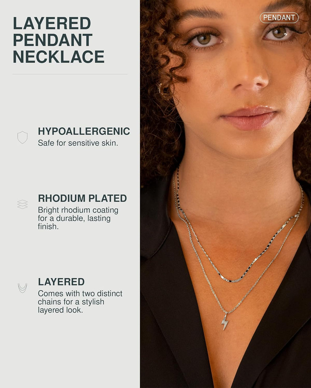 14K Gold Plated Layering Necklaces for Women, Cute Motif Pendants