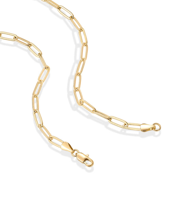 PAVOI 14K Gold Plated Paperclip Chain Necklaces for Women - Dainty Gold Jewelry Chain Necklace - Lightweight 20" Adjustable Link Chain Necklaces
