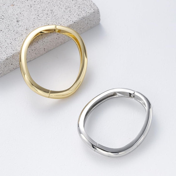 Bangle Bracelets for Women | 14K Gold Plated Trendy Wide Bracelets