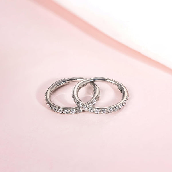G23 Titanium Slim Huggie Hoop Earrings, Hypoallergenic
