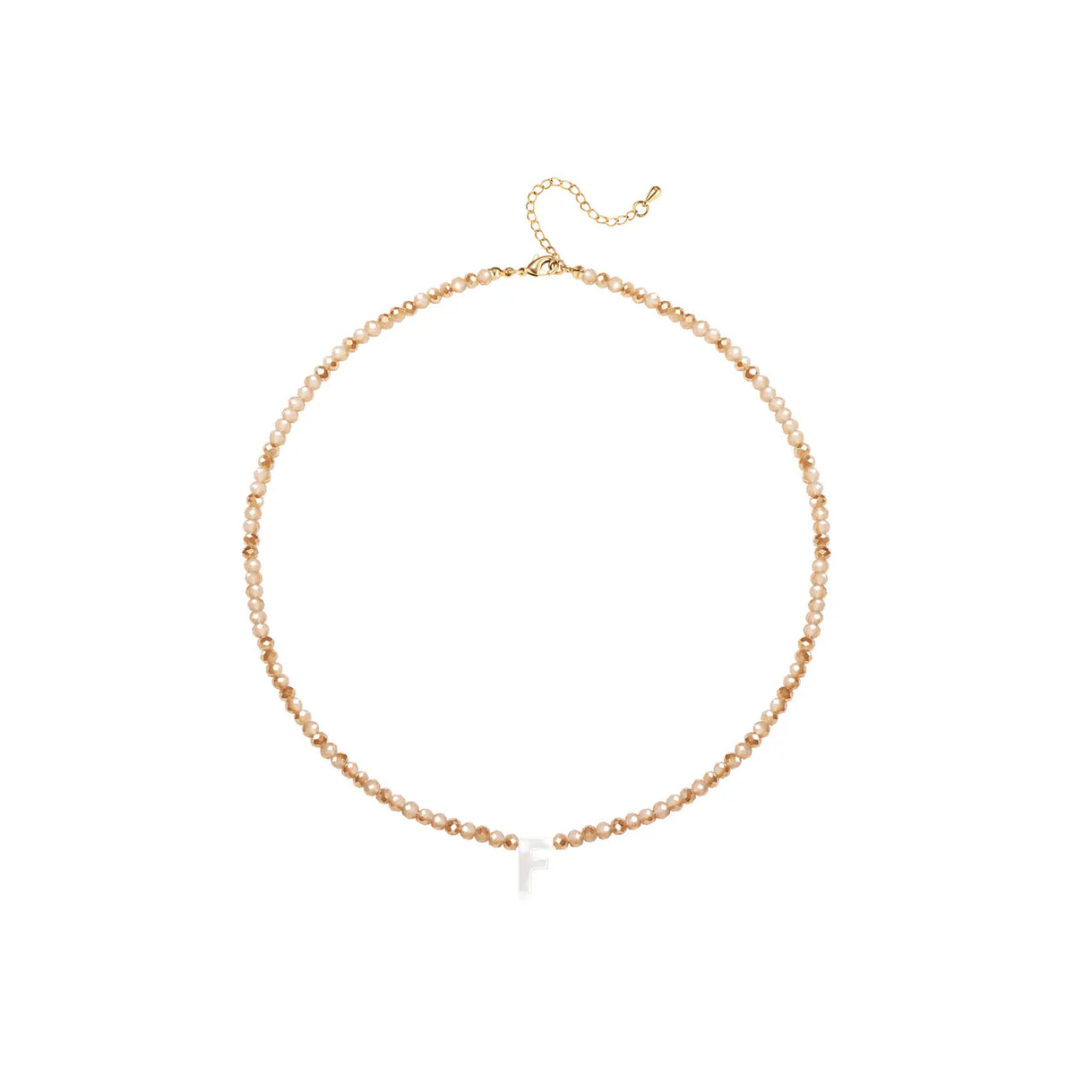 Pendant Necklaces for Women Initial Choker Necklace Beaded Shell Letter Bracelet Trendy Tiny A-Z Simple Jewelry