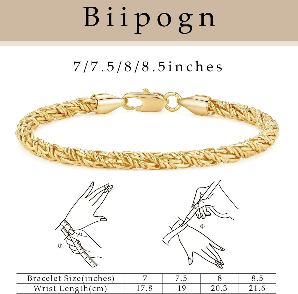14K Gold Bracelets for Women Gold Bracelets for Women Rope Bracelet