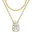 Women'S Gold-Plated Cubic Zirconia Layered Necklaces - Dainty Layering Jewelry with Paperclip Chain, Simple Choker Gift for Women