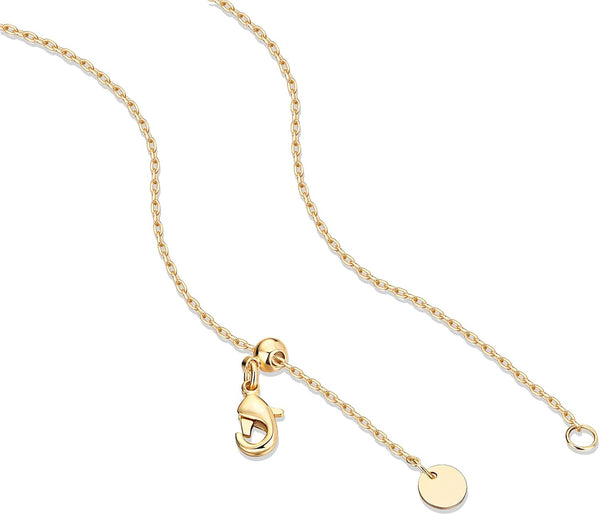 14K Gold Plated Engraved Coin Pendant Necklaces for Women