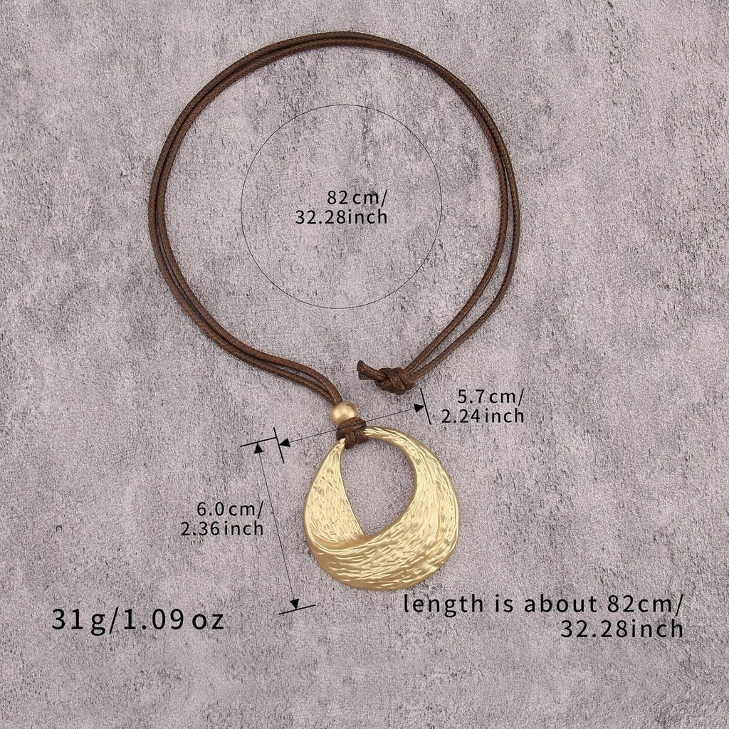 Boho Necklaces for Women Chunky Circle Necklace Bohemian Necklaces