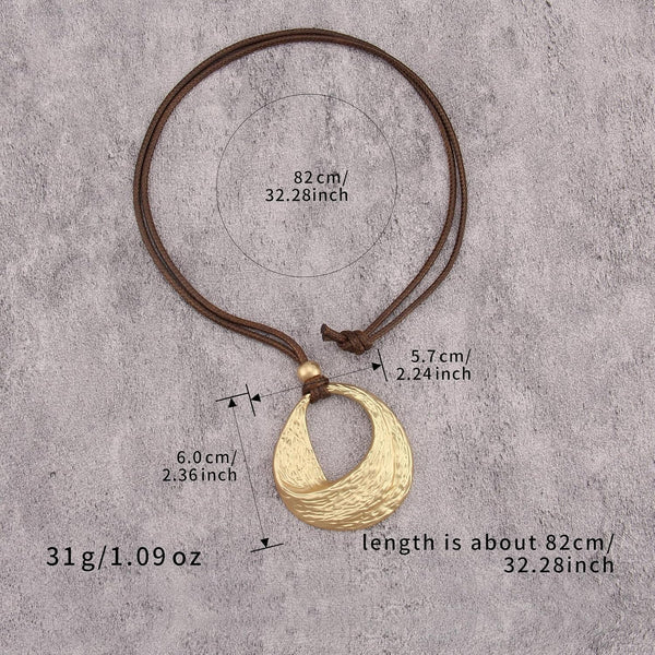 Boho Necklaces for Women Chunky Circle Necklace Bohemian Necklaces