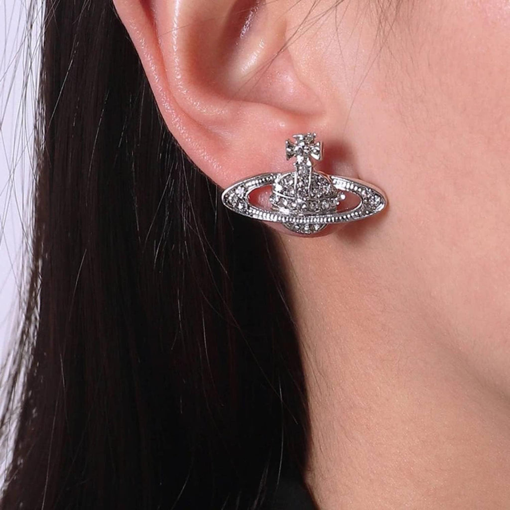 Chrome Heart Saturn Earrings for Women Space Earrings