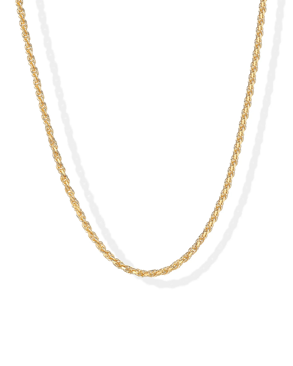 PAVOI 14K Gold Plated Rope Chain Necklace - Chain Necklaces for Women - Plated Gold Necklace for Women