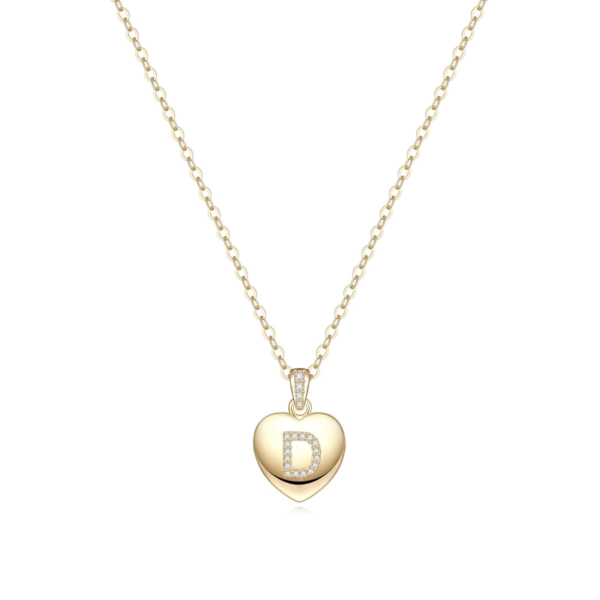 Initial Necklace for Women 14K Gold Plated Cubic Zirconia Letter Pendant Necklace for Women Birthday Christmas Mothers Day Gifts