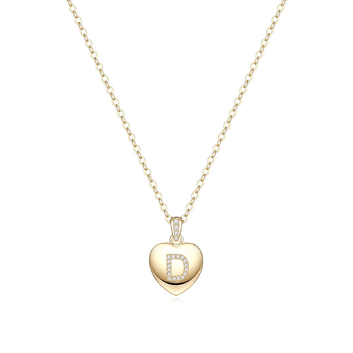 Initial Necklace for Women 14K Gold Plated Cubic Zirconia Letter Pendant Necklace for Women Birthday Christmas Mothers Day Gifts