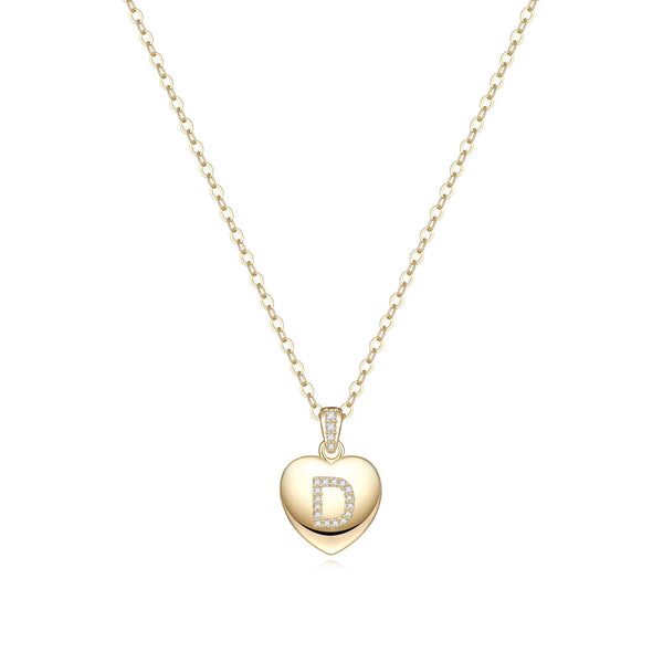 Initial Necklace for Women 14K Gold Plated Cubic Zirconia Letter Pendant Necklace for Women Birthday Christmas Mothers Day Gifts