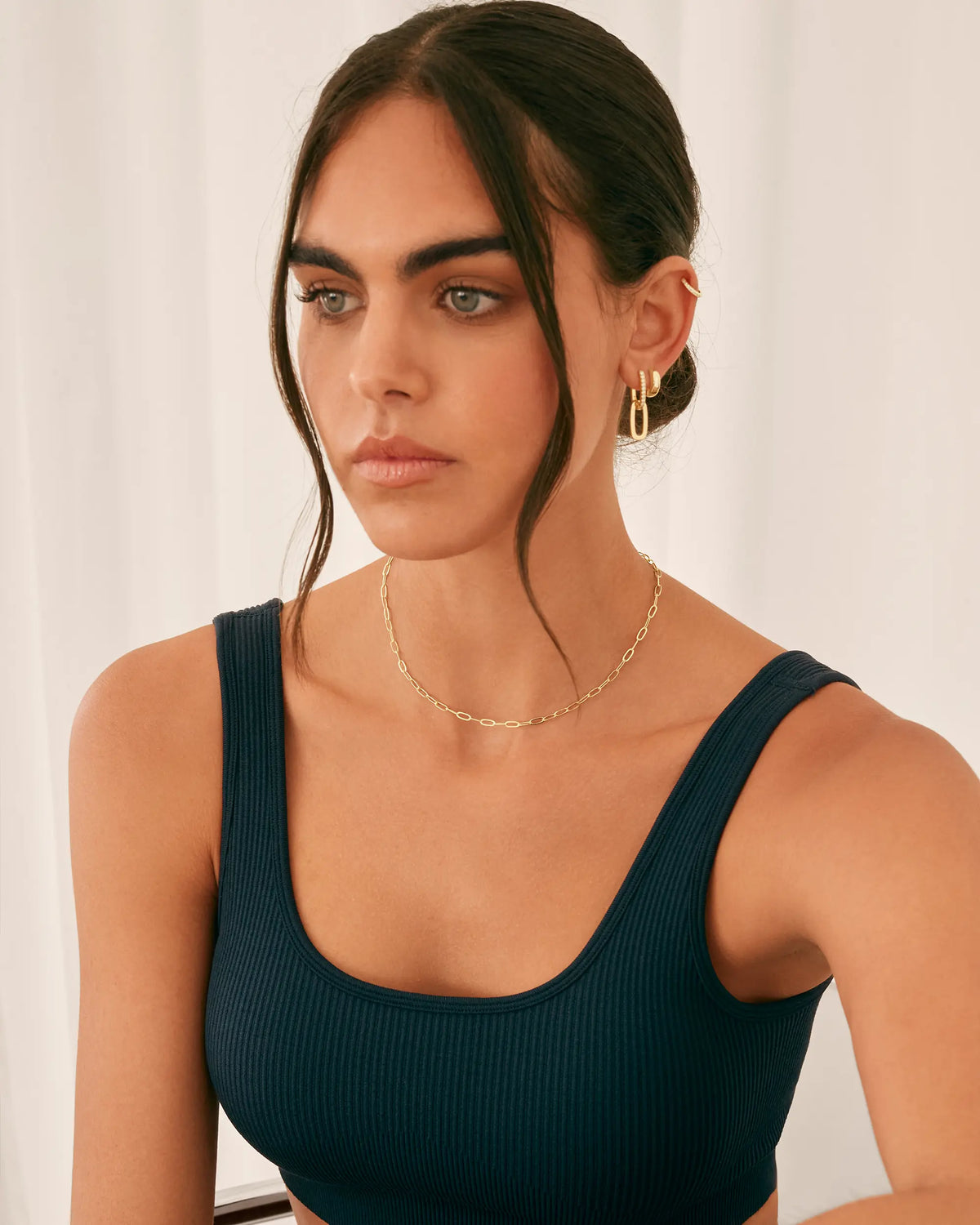 PAVOI 14K Gold Plated Paperclip Chain Necklaces for Women - Dainty Gold Jewelry Chain Necklace - Lightweight 20" Adjustable Link Chain Necklaces