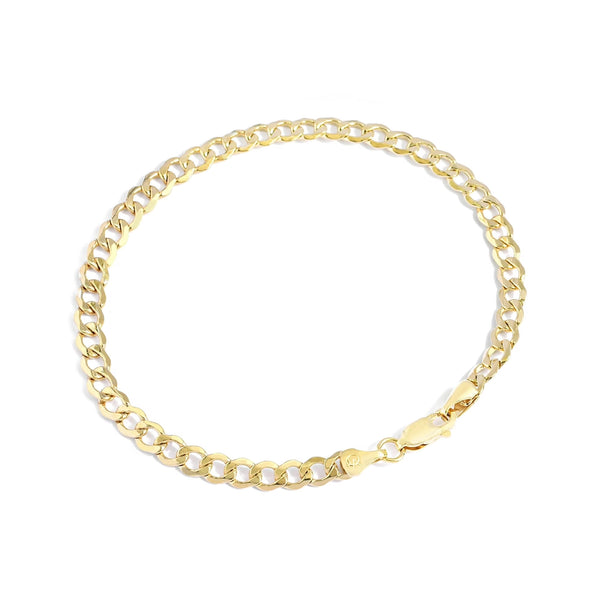 Gold Filled Chain Bracelet Collection - 14K Solid Yellow Gold Filled Miami Cuban Curb Link Chain Bracelets for Women and Men with Different Sizes (4.5Mm, 5.5Mm)