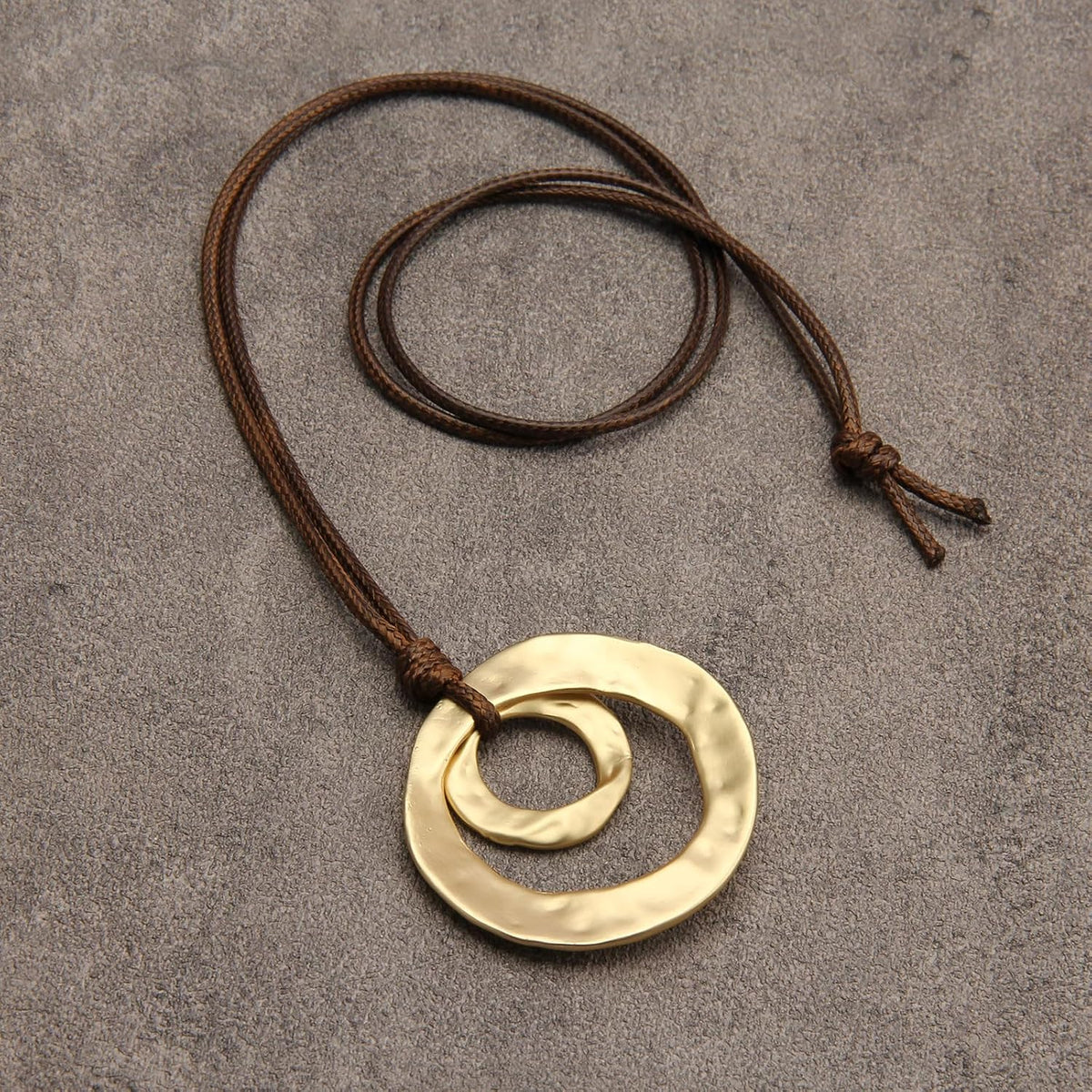 Boho Necklaces for Women Chunky Circle Necklace Bohemian Necklaces
